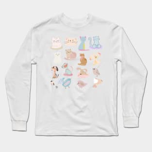 Cats, dogs and birds Long Sleeve T-Shirt